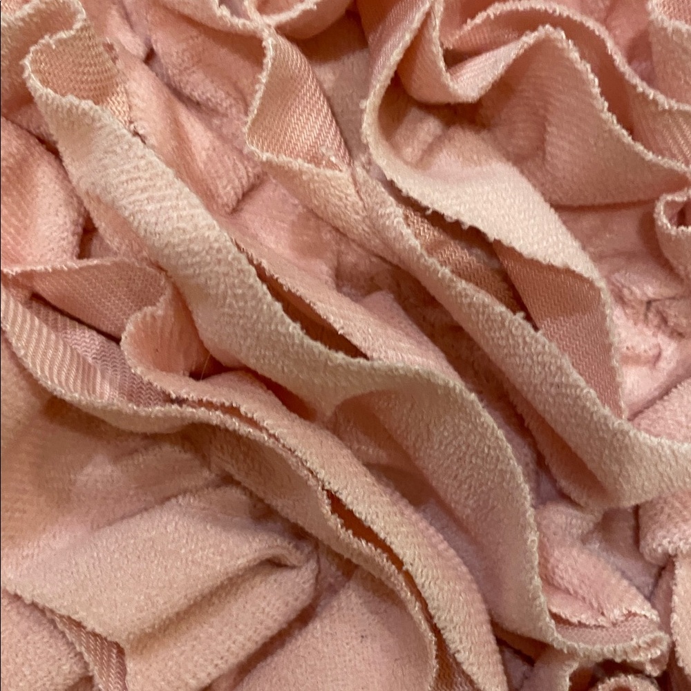 Ruffled Pink Decorative Throw Pillow Cover - Picture 2 of 2